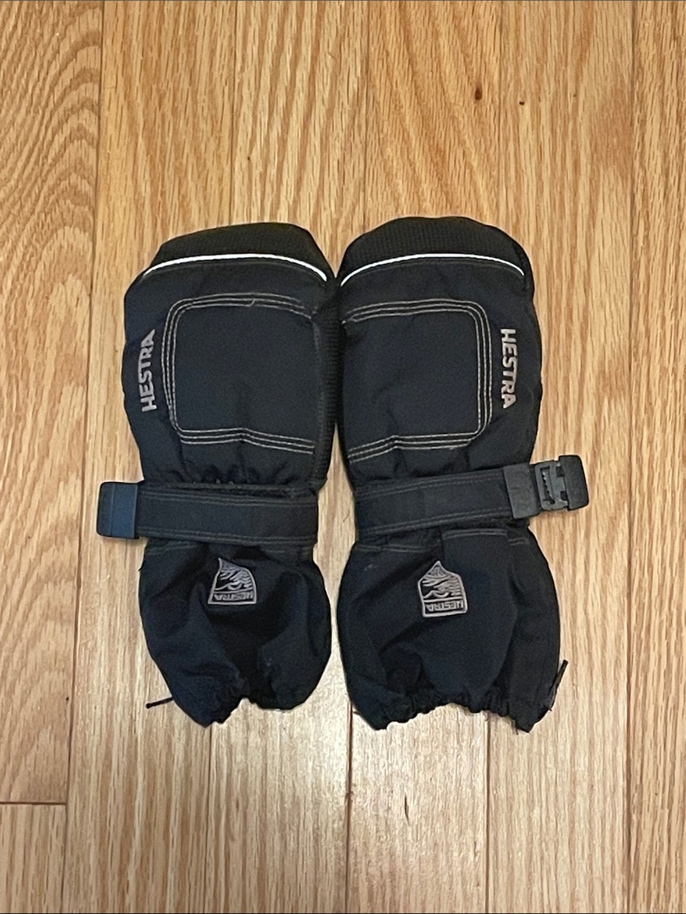 Hestra Zip Long Mitt Winter Mittens Gloves Black Winter Side Zip Size 5 Toddler